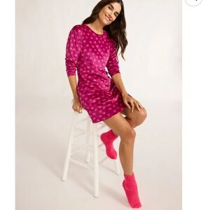 Heart Pink Nightgown with Matching Socks